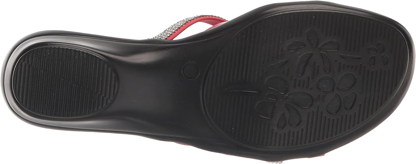 Easy Street Women's Tuscany Aldina Slide Sandals  Color Red Size 7.5M