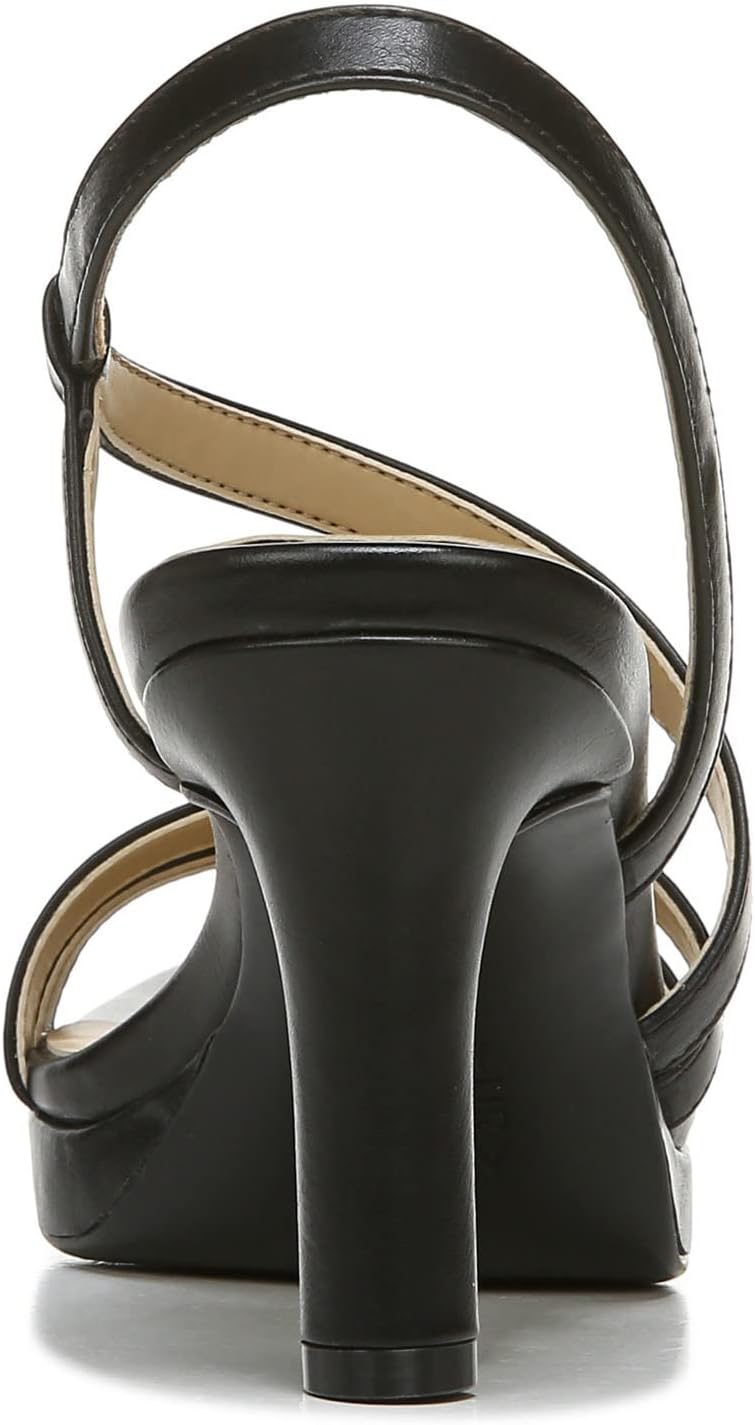 Naturalizer Women's Brenta Strappy Sandals  Color Black Vegan Leather Size 8M