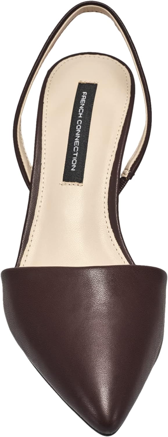 French Connection Women's Slingback Pointed Toe Pumps  Color Brown Size 6.5M