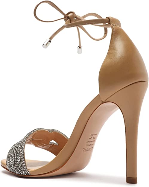 SCHUTZ  Andy Glam Sandals  Color Light Nude/Chrystal Size 10B