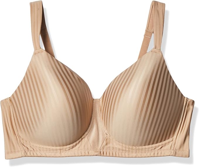 Playtex Wireless Smooth Full-Coverage T-Shirt Bra  Nude Stripe Size 36DD