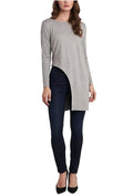 Vince Camuto Women's Asymmetrical Tunic Top  Color Medium Heather Grey Size M
