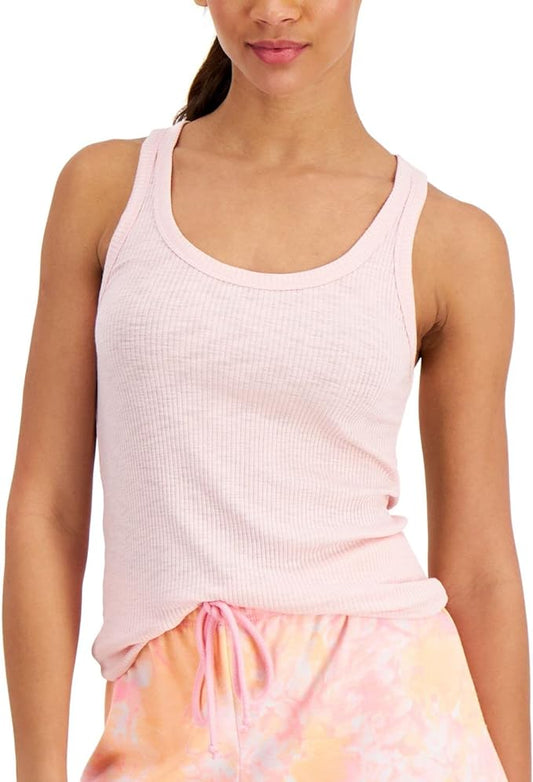 Jenni Women's Solid Ribbed Tank Top  Color Peachskin Size XS