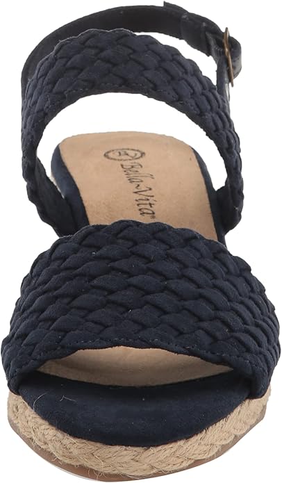 Bella Vita Women's Mariella Espadrille Sandal  Navy Suede Size 7