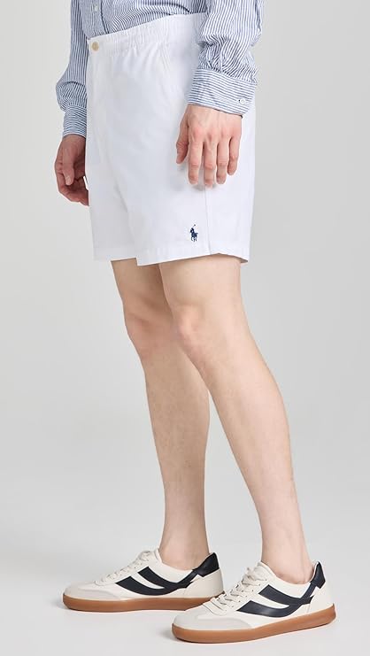 Polo Ralph Lauren Men's Stretch Classic Fit Prepster Chino Shorts  White Size L