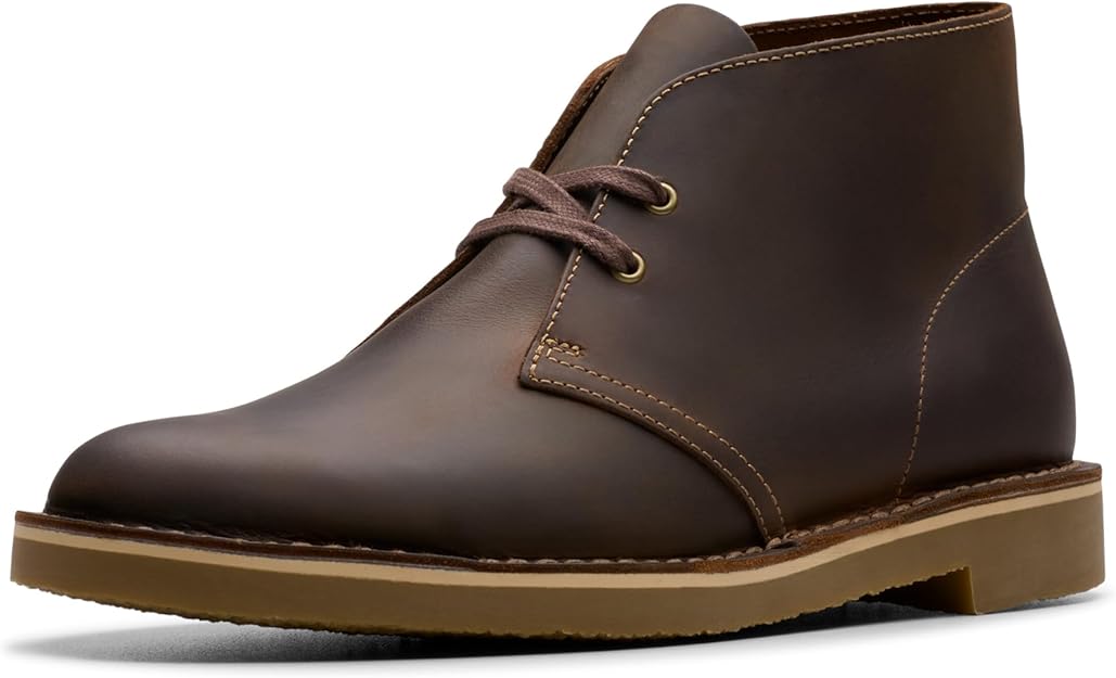 Clarks Men's Shepton Lace-Up Chukka Boots  Beeswax Leather Size 11