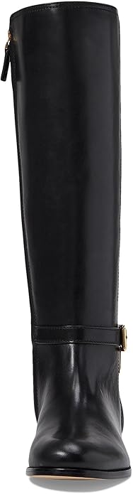 Lauren Ralph Lauren Women's Blayke Buckled Riding Boots  Color Black Size 5.5M