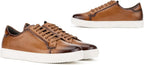 XRAY Footwear Men's Philly Casual Walking Vegan Leather Sneakers  Color Tan Size 9.5M