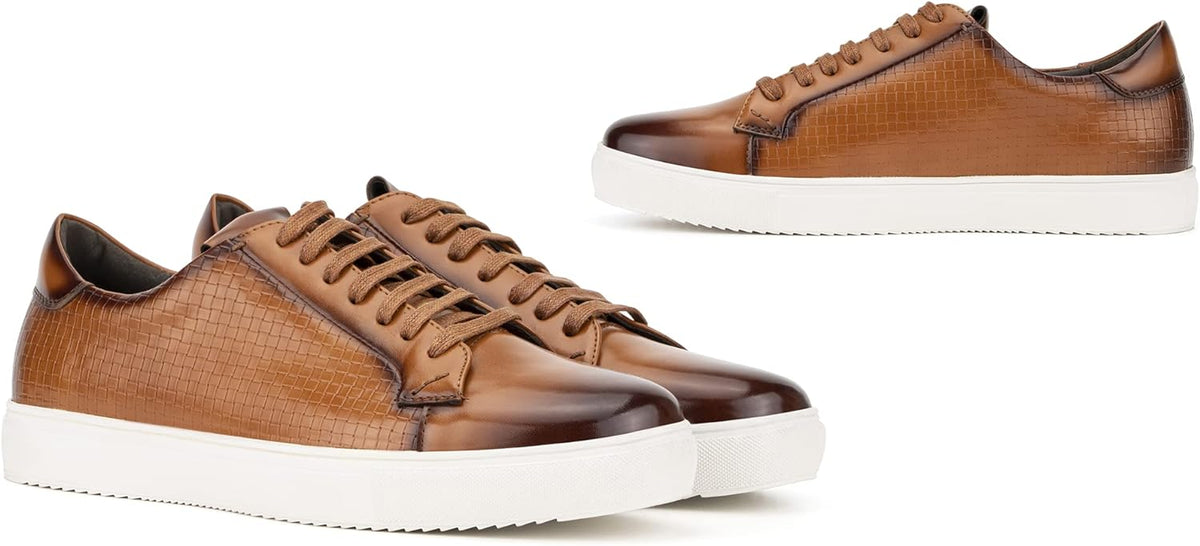 XRAY Footwear Men's Philly Casual Walking Vegan Leather Sneakers  Color Tan Size 9.5M