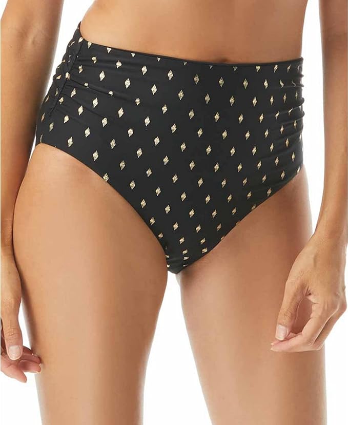 Coco Reef Impulse Printed Convertible Bikini Bottoms  Color Castaway Black Size L