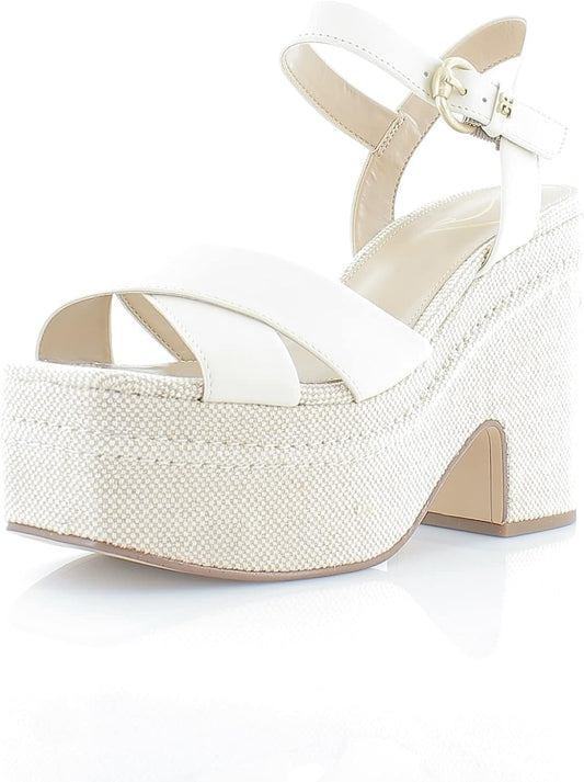 Sam Edelman Women's Trianna Platform Sandals  Color Ivory Leather Size 10M