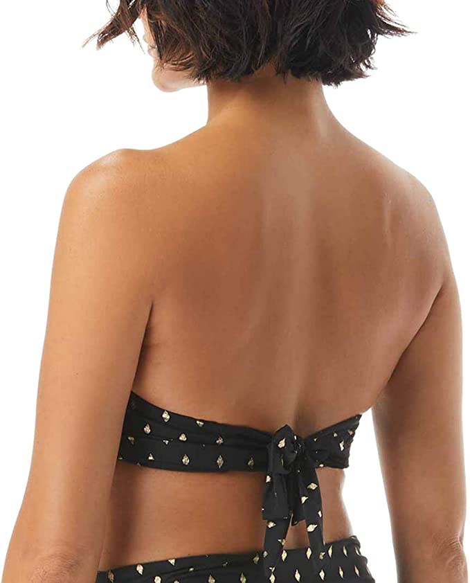 Coco Reef 5-Way Printed Underwire Bikini Top  Color Serengeti Black Size 32DD/34DD