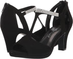 Easy Street Women's Flash Dress Heeled Sandals  Color Black Lamy Size 11W