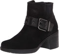Clarks Women's Hollis Star Ankle Boot  Color Black Suede Size 5.5M