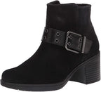 Clarks Women's Hollis Star Ankle Boot  Color Black Suede Size 5.5M