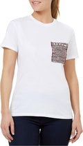 Numero Women's Brocade Pocket Cotton T-Shirt  Color White Size S