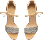 SCHUTZ  Andy Glam Sandals  Color Light Nude/Chrystal Size 10B