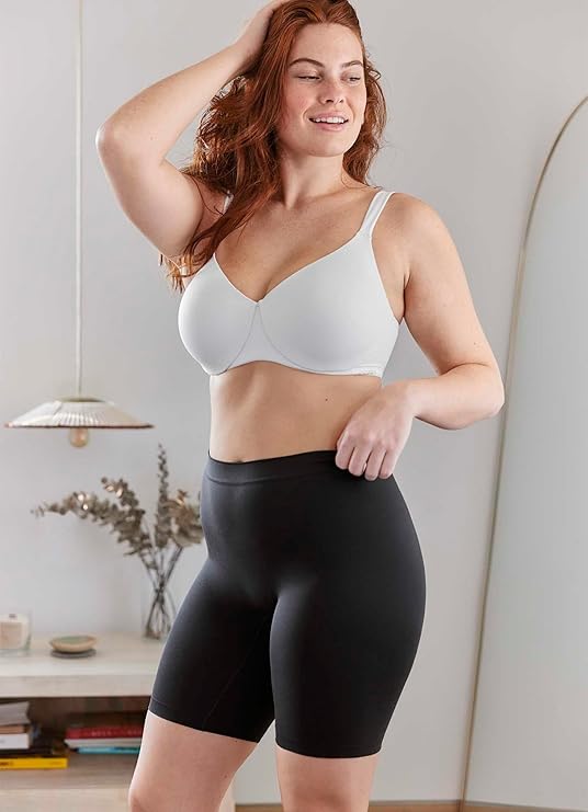 Jockey Shapewear Skimmies Smoothing No-Chafe Slipshorts  Black Size 3XL