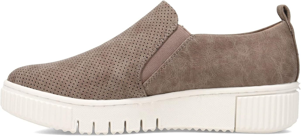 Soul Naturalizer Women's Turner Slip-On Sneakers  Grey Vegan Leather Size 6W