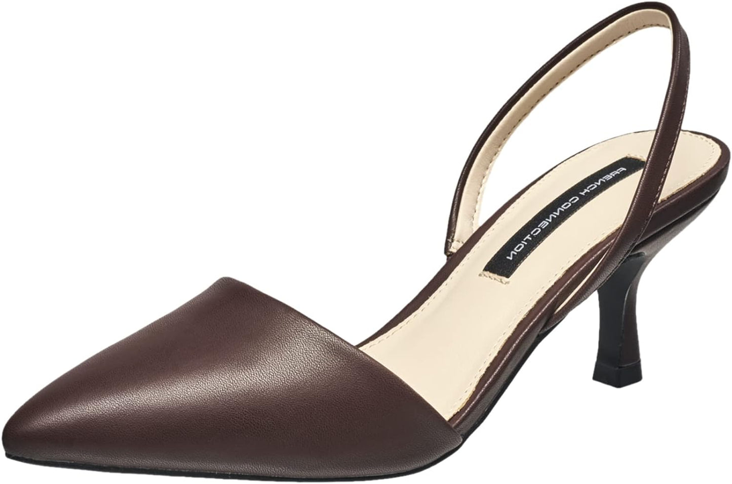 French Connection Women's Slingback Pointed Toe Pumps  Color Brown Size 6.5M