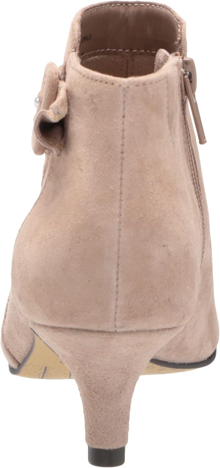Bella Vita Women's Bindi Dress Fashion Booties  Color Almond Kid Suede Leather Size 8M