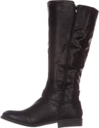 Style & Co Women's Madixe Wide-Calf Riding Boots  Black Size 7