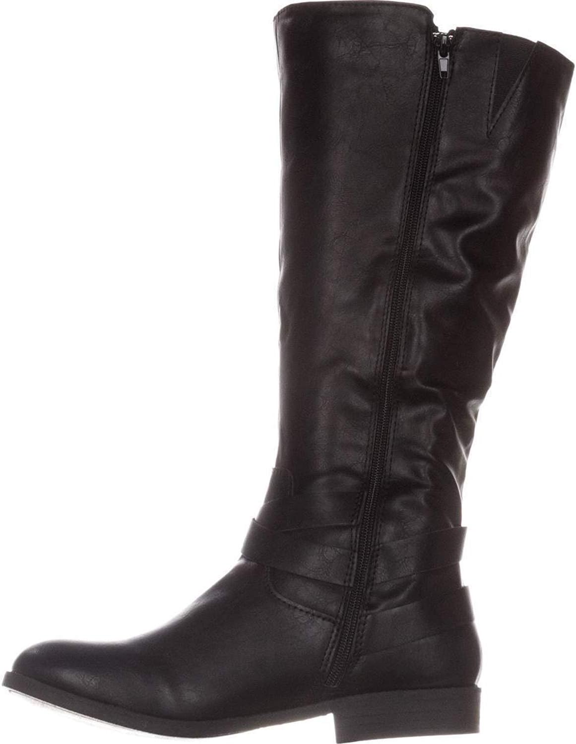 Style & Co Women's Madixe Wide-Calf Riding Boots  Black Size 7