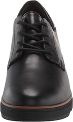 Clarks Women's Mazy Hyannis Oxford  Color Black Leather Size 6.5M