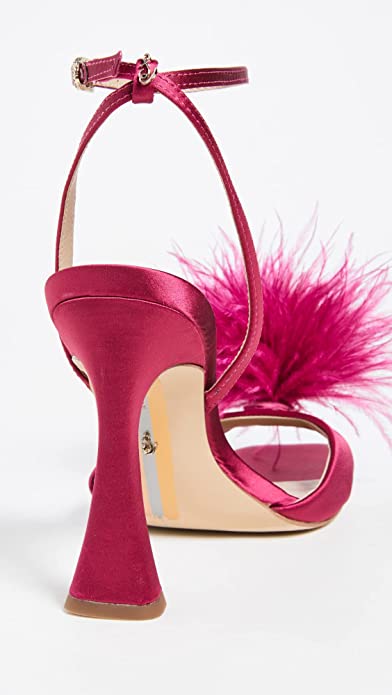 Sam Edelman LEON PRALINE BASIC Sandal  Color Rasberry Satin Size 6.5M