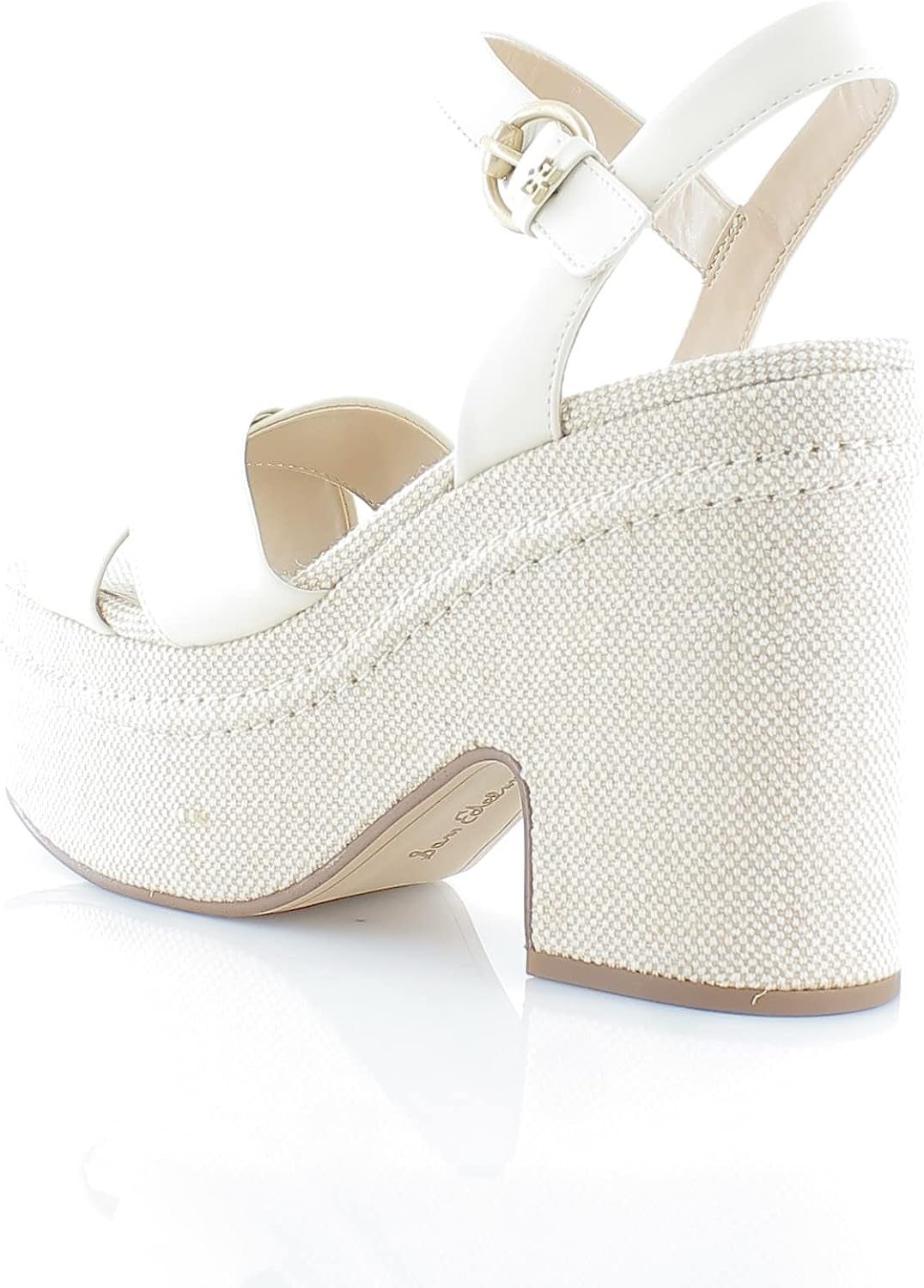 Sam Edelman Women's Trianna Platform Sandals  Ivory Leather Size 10
