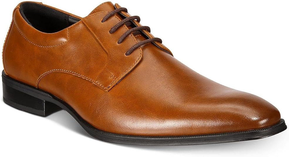 Alfani Men's Andrew Plain Toe Derby Shoes  Dark Tan Size 9