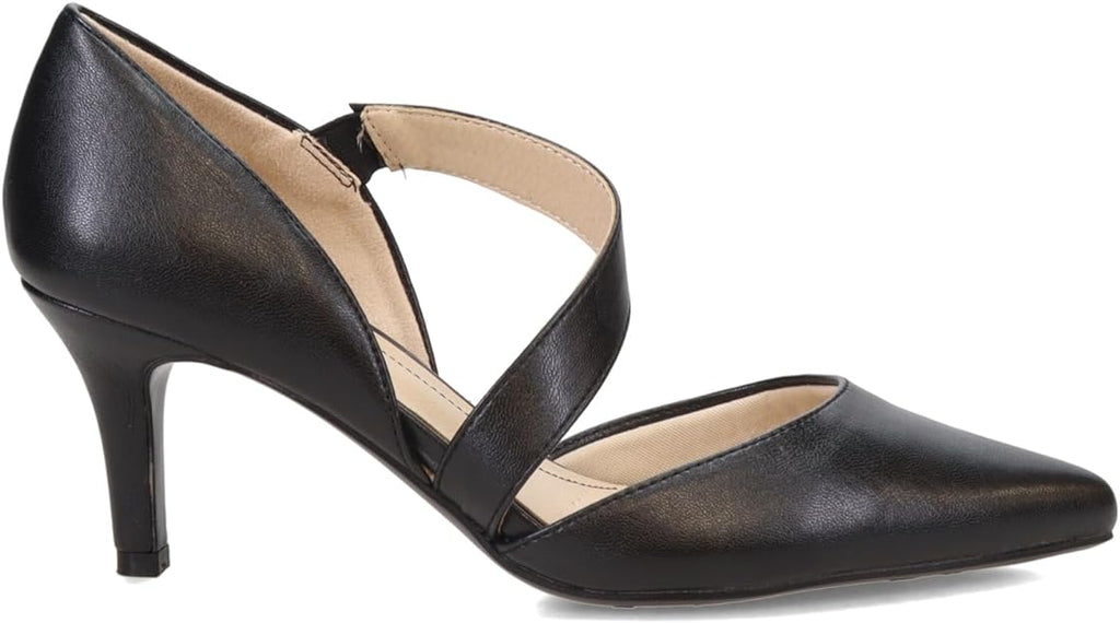 LifeStride Women's Suki Pumps  Black Vegan Leather Size 8W