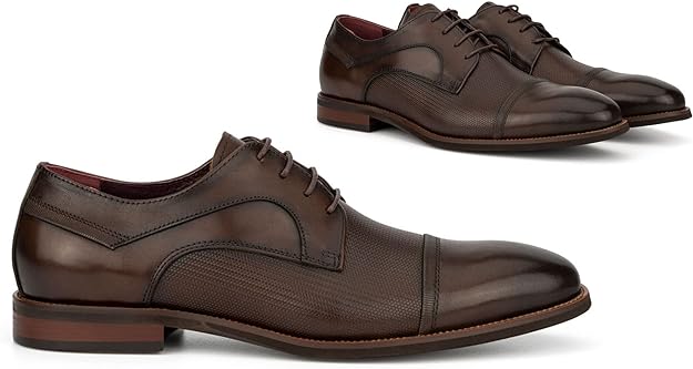 Vintage Foundry Co. Men’s Randolph Fashion Handcrafted Casual Oxford Shoes  Color Brown Size 9.5M