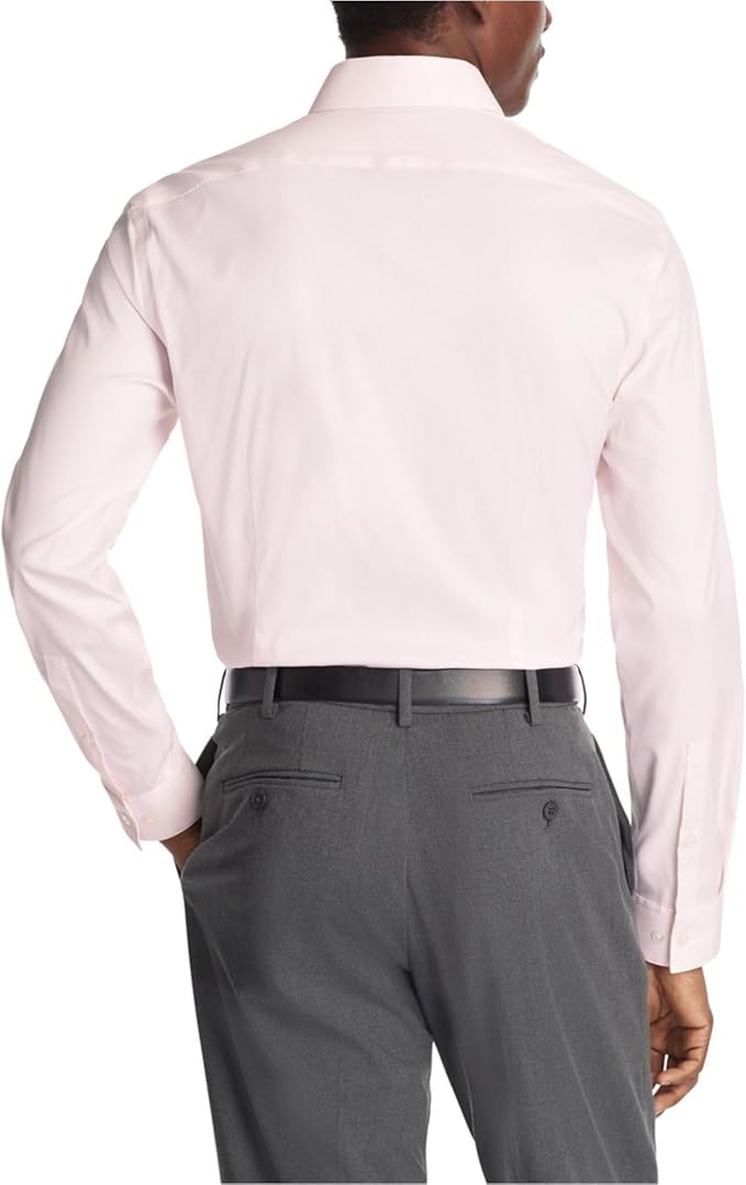 Calvin Klein Men's Extra-Slim Fit Dress Shirt  Coral 17/17.5 32/33