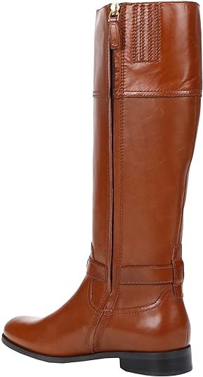 Lauren Ralph Lauren  Women's Berdie Leather Wide Calf Riding Boots  Tan Leather Size 7B/M