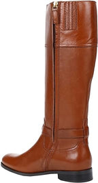 Lauren Ralph Lauren  Women's Berdie Leather Wide Calf Riding Boots  Tan Leather Size 7B/M