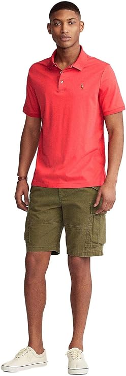 Polo Ralph Lauren Men's Classic-Fit Polo Shirt  Rosette Heather Red Size XL