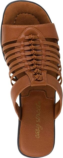 Easy Street Women's Nola Slip On Slide Sandals  Color Cognac Size 7M