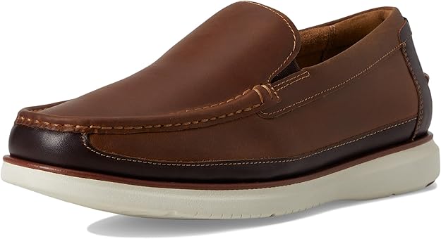 Florsheim Men's Tropics Moc Toe Venetian Slip-on Loafer  Brown Size 11W