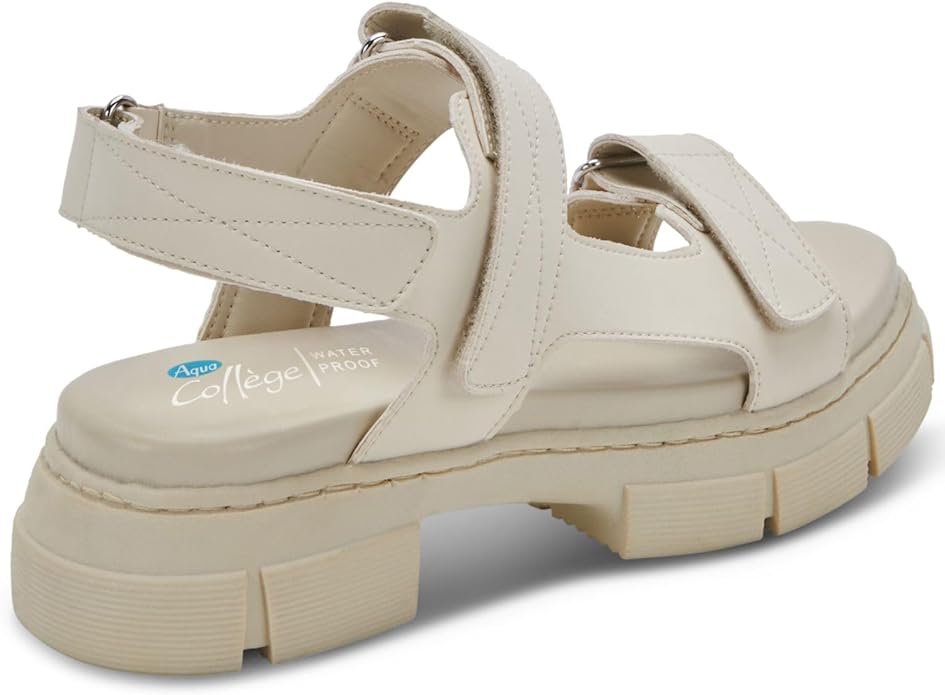 Aqua College Women's Hux Waterproof Open Toe Platform Sandals  Color Bone Size 11M