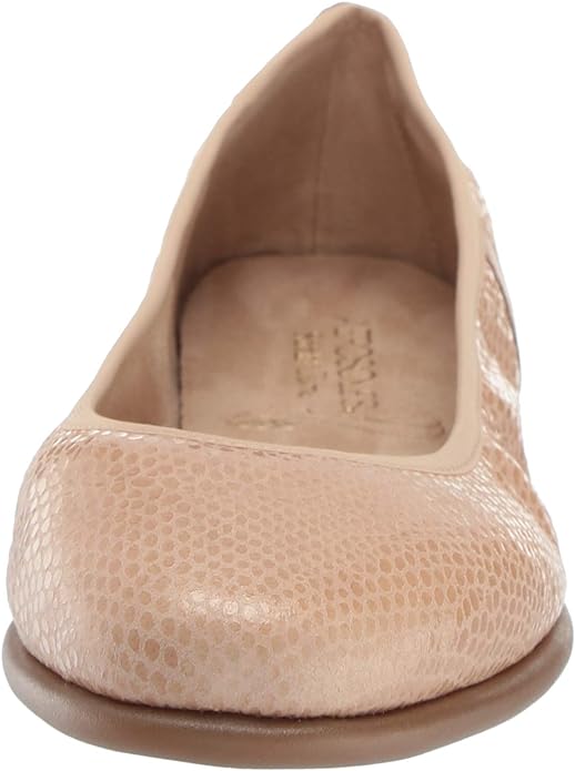 Aerosoles Women's Better Yet Ballet Flat  Color Light Tan Snake Size 7.5M