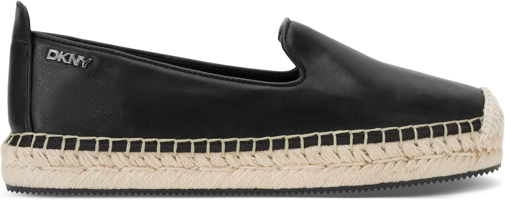 DKNY Women's Mallandra Slip-On Espadrille Sandals  Black Size 7.5