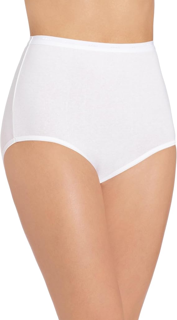 Bali Cotton Full Coverage Underwear Panties  White Size 9 /2XL