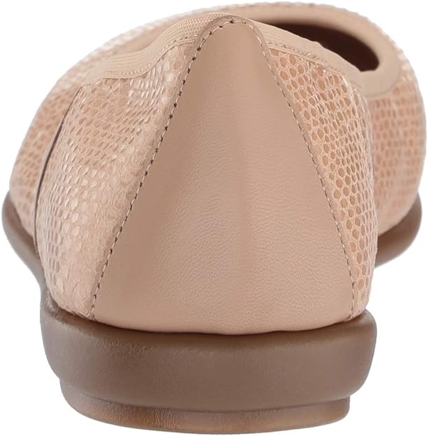Aerosoles Women's Better Yet Ballet Flat  Color Light Tan Snake Size 7.5M