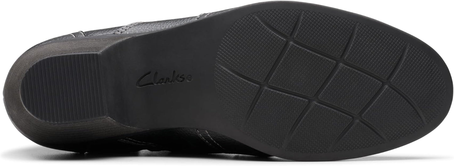 Clarks Women's Emily2 Opal Boots  Black Leather Size 9W