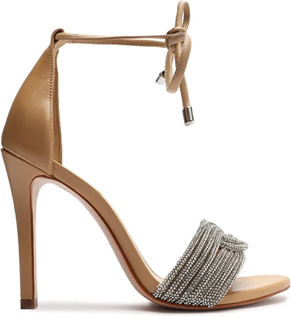 SCHUTZ  Andy Glam Sandals  Color Light Nude/Chrystal Size 10B