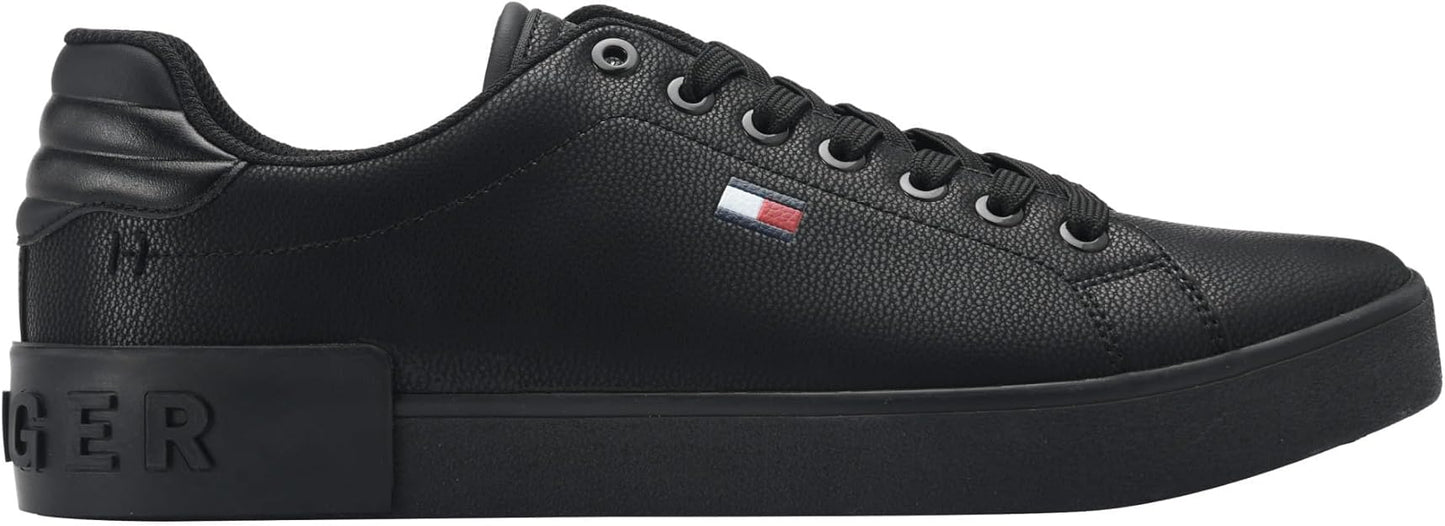 Tommy Hilfiger Men's Rezz Lace Up Low Top Sneakers  All Black Size 10 Style TMREZZ6