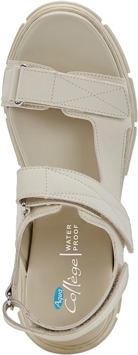 Aqua College Women's Hux Waterproof Open Toe Platform Sandals  Color Bone Size 11M