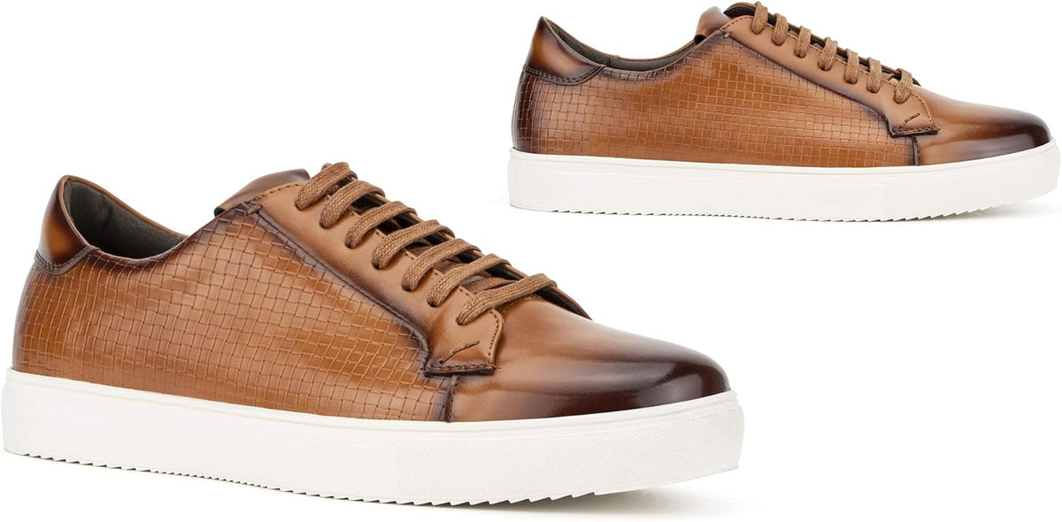 XRAY Footwear Men's Philly Casual Walking Vegan Leather Sneakers  Color Tan Size 9.5M