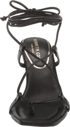 Kenneth Cole New York Women's Belinda Wedge Sandals  Color Black Leather Size 6M